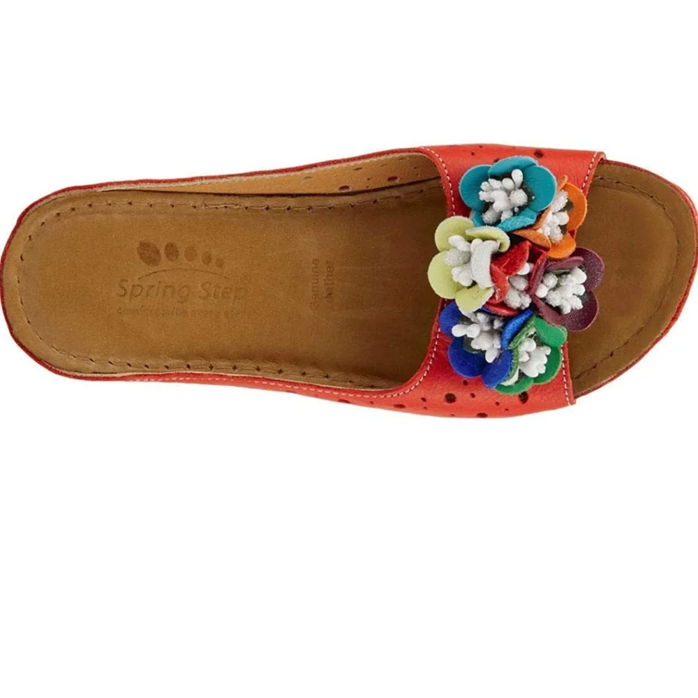 ❣️ - Spring Step Women's Flowerchild Slide Sandal Red EU 36/ US 6Spring Step … - Picture 5 of 5